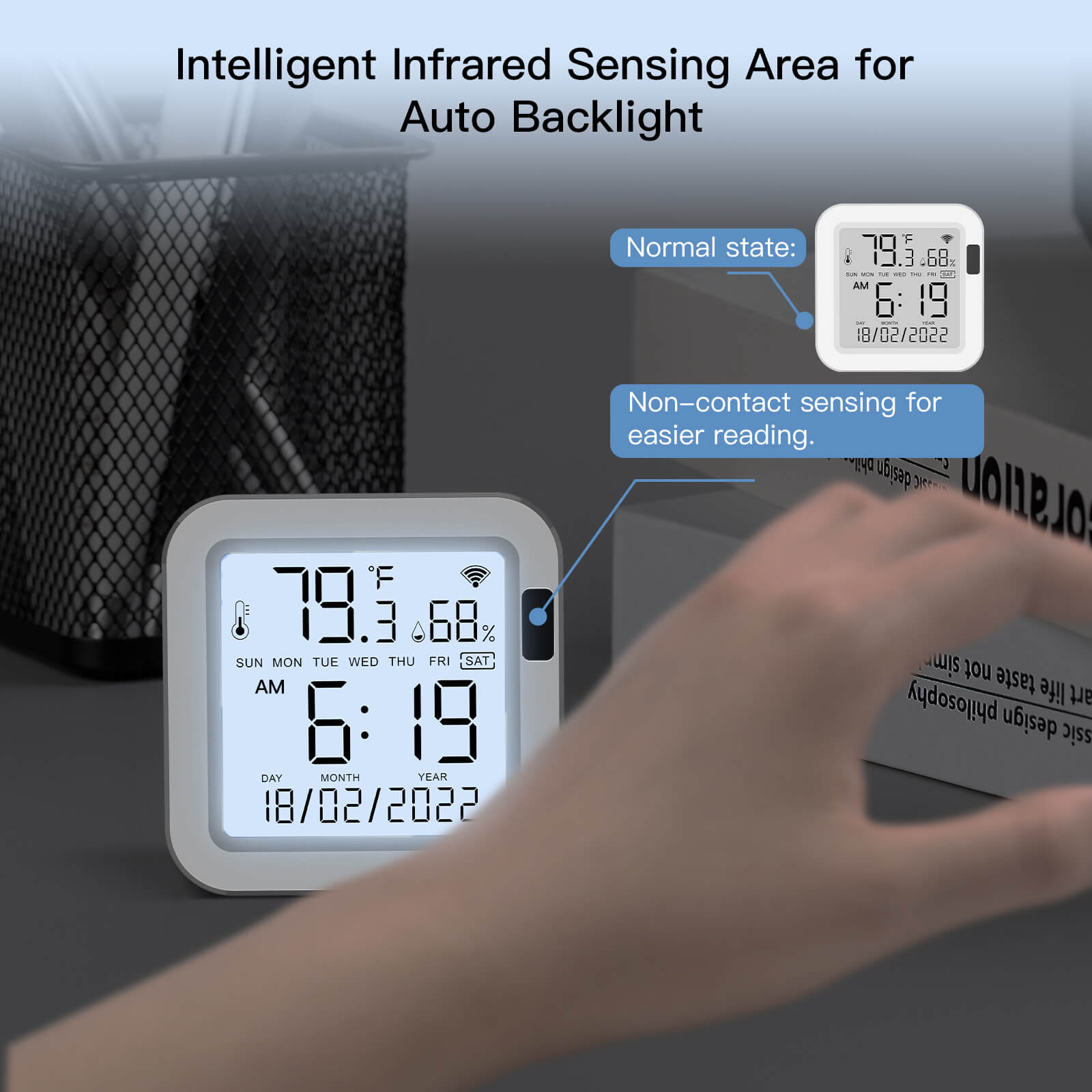 Humidity Screen LumiMuse WiFi Smart Temperature & Humidity Sensor with LCD Screen