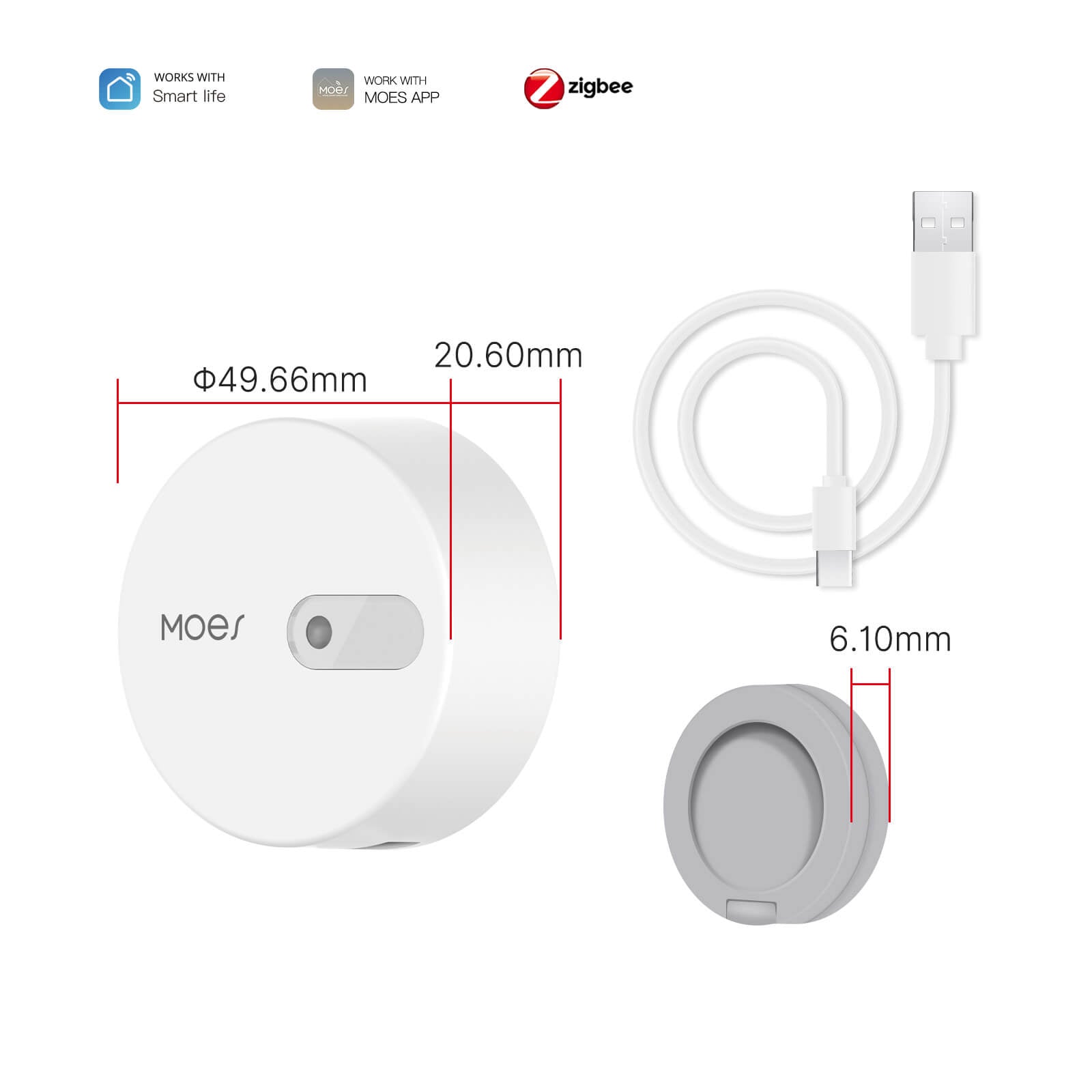 LumiMuse ZigBee Human Presence Sensor Detector Radar Wave Detection Sensor for Home Security