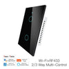 RF433 WIFI Smart Wall Touch Light Switch Glass Panel, 3 Way Multi-Control Neutral Wire Required US Standard