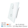 RF433 WIFI Smart Wall Touch Light Switch Glass Panel, 3 Way Multi-Control Neutral Wire Required US Standard