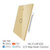 RF433 WIFI Smart Wall Touch Light Switch Glass Panel, 3 Way Multi-Control Neutral Wire Required US Standard