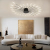 Modern LED Flush Mount Firework Ceiling Light with Metal Acrylic Sputnik Shape  | LumiMuse