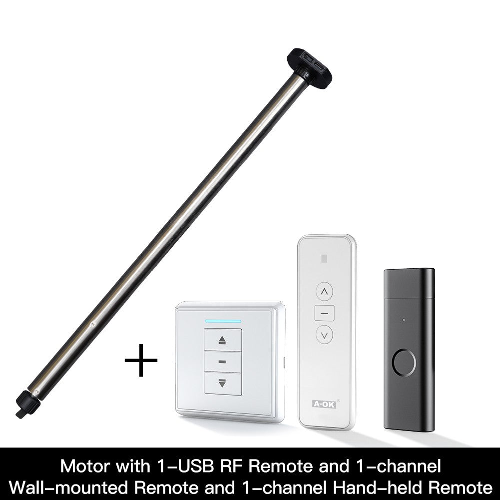 Rechargeable Tubular Roller Blind Motor RF433 Remote Control - A Pack of 3 Boxes