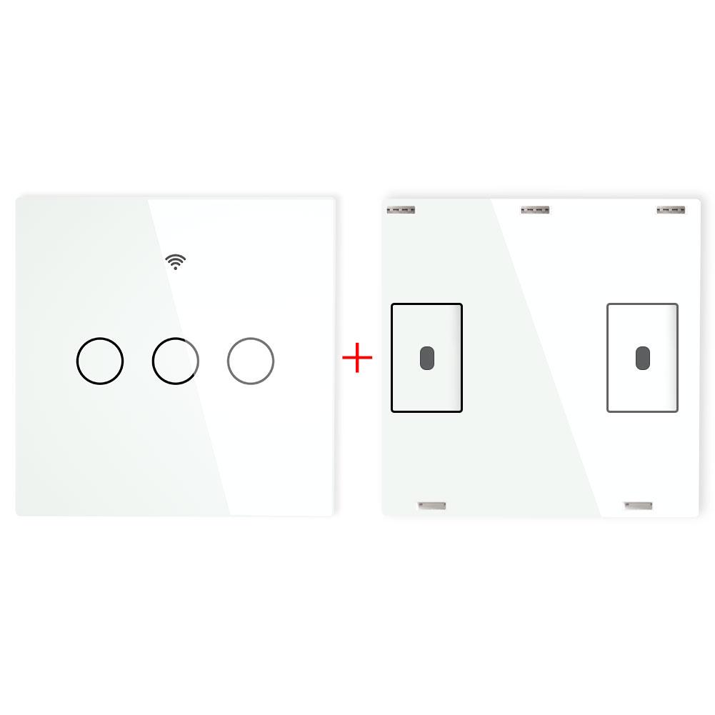 RF433 Smart Wirelesss Wall Glass Panel Transmitter Touch Switch Multi-control Remote EU