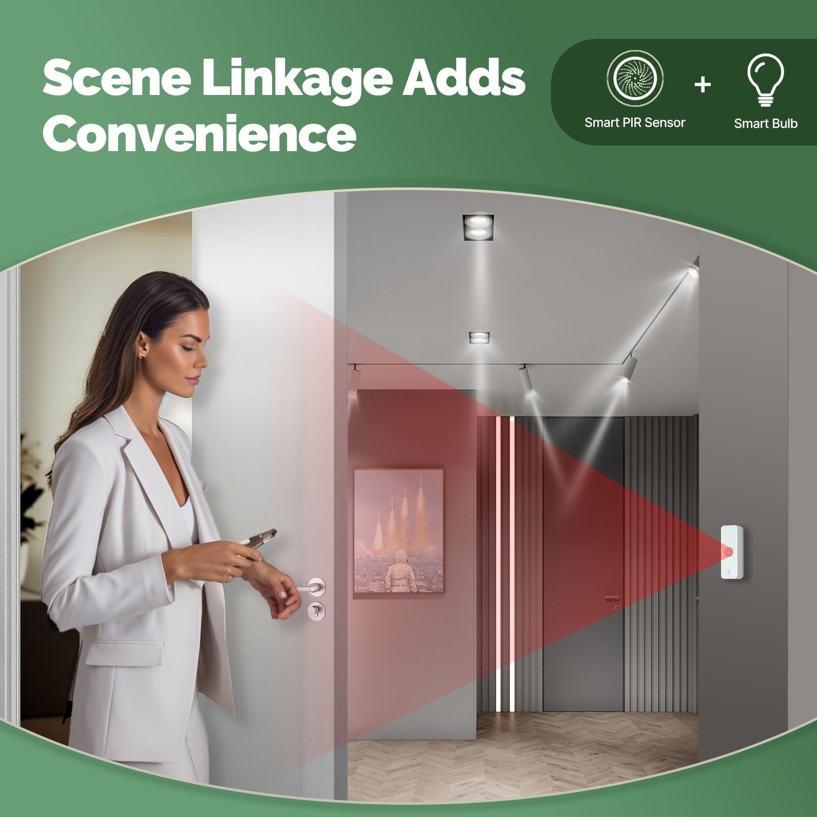 Smart PIR Sensor Human Body Motion Detector Home Security and Scene Linkage Automation