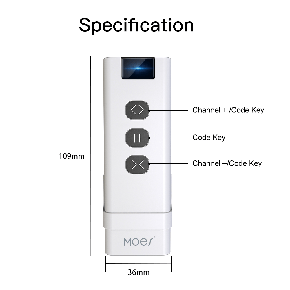 Smart RF433 Transmitter Remote for Curtain