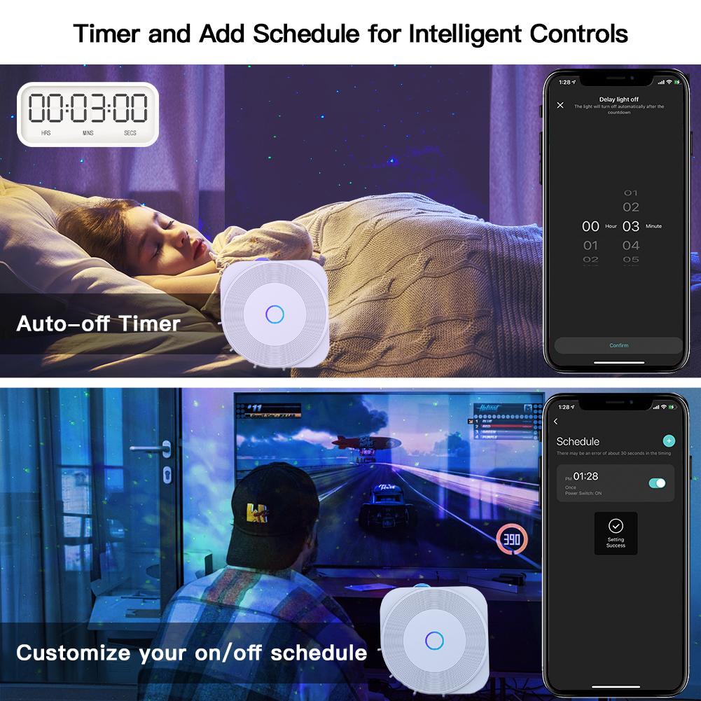 LumiMuse WiFi Smart Star Sky Night Light Square Projector Music Player