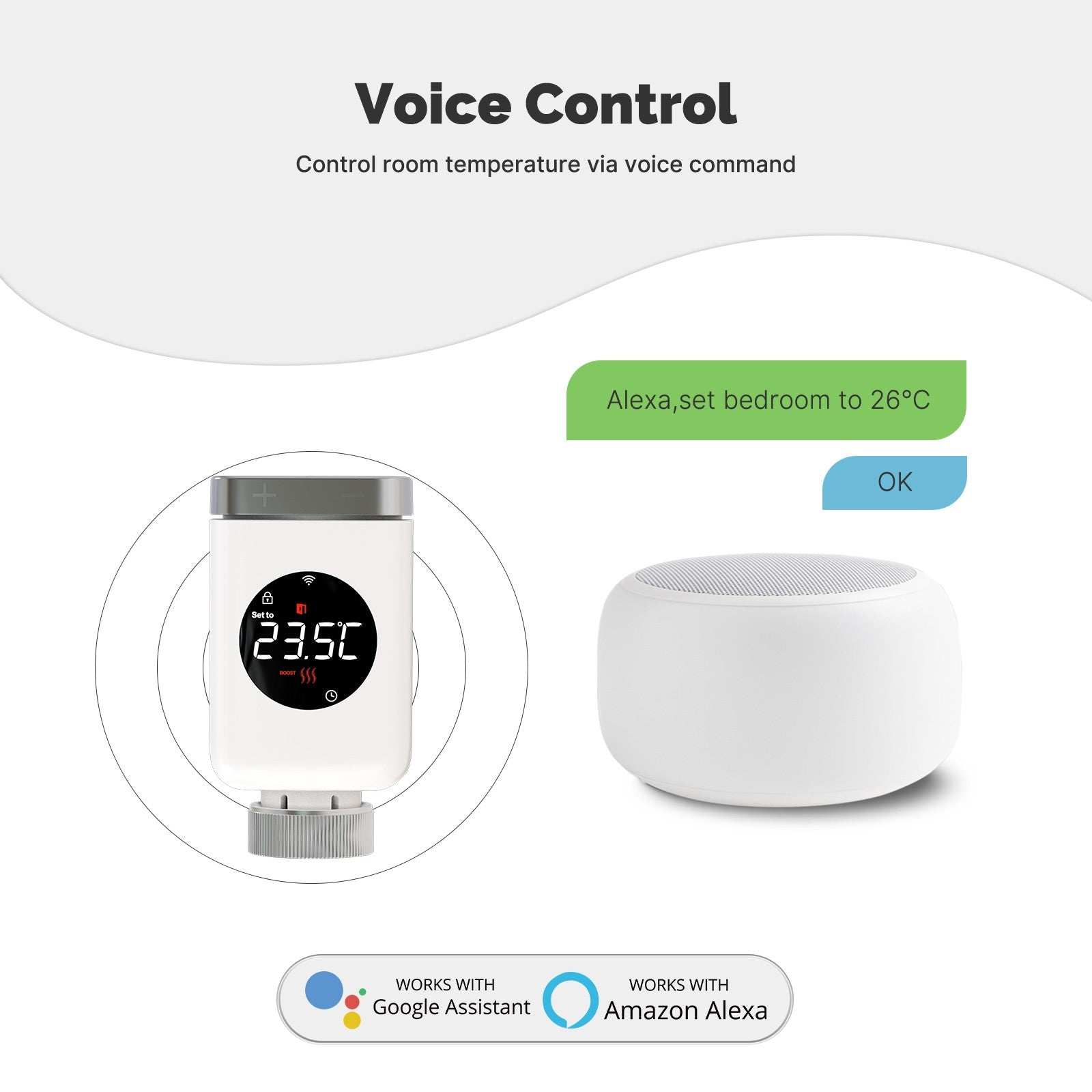 Programmable Trv Smart Wifi Thermostatic Radiator Valve TRV Programmable Temperature ...
