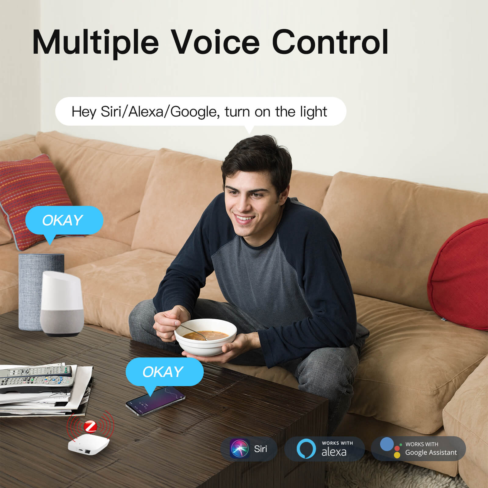 Smart Zigbee Hub Work With Homekit Wired Gateway Remote Control Smart Home Hub