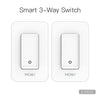 WiFi 3 Way Smart Light Switches Push Button Double Switch Neutral Wire Required 100V-120V