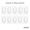 WiFi 3 Way Smart Light Switches Push Button Double Switch Neutral Wire Required 100V-120V