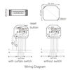 LumiMuse WiFi Smart 2 Gang Double Curtain Blind Switch Module for Roller Shutter Electric Motor