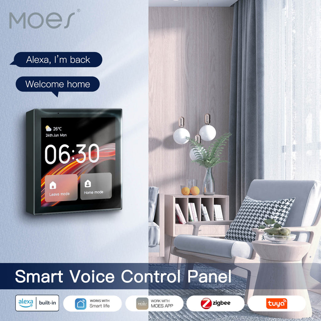 Multimedia Controllers Tuya Tuya Wifi Smart Touch Screen Center Control Panel with Voice Control A