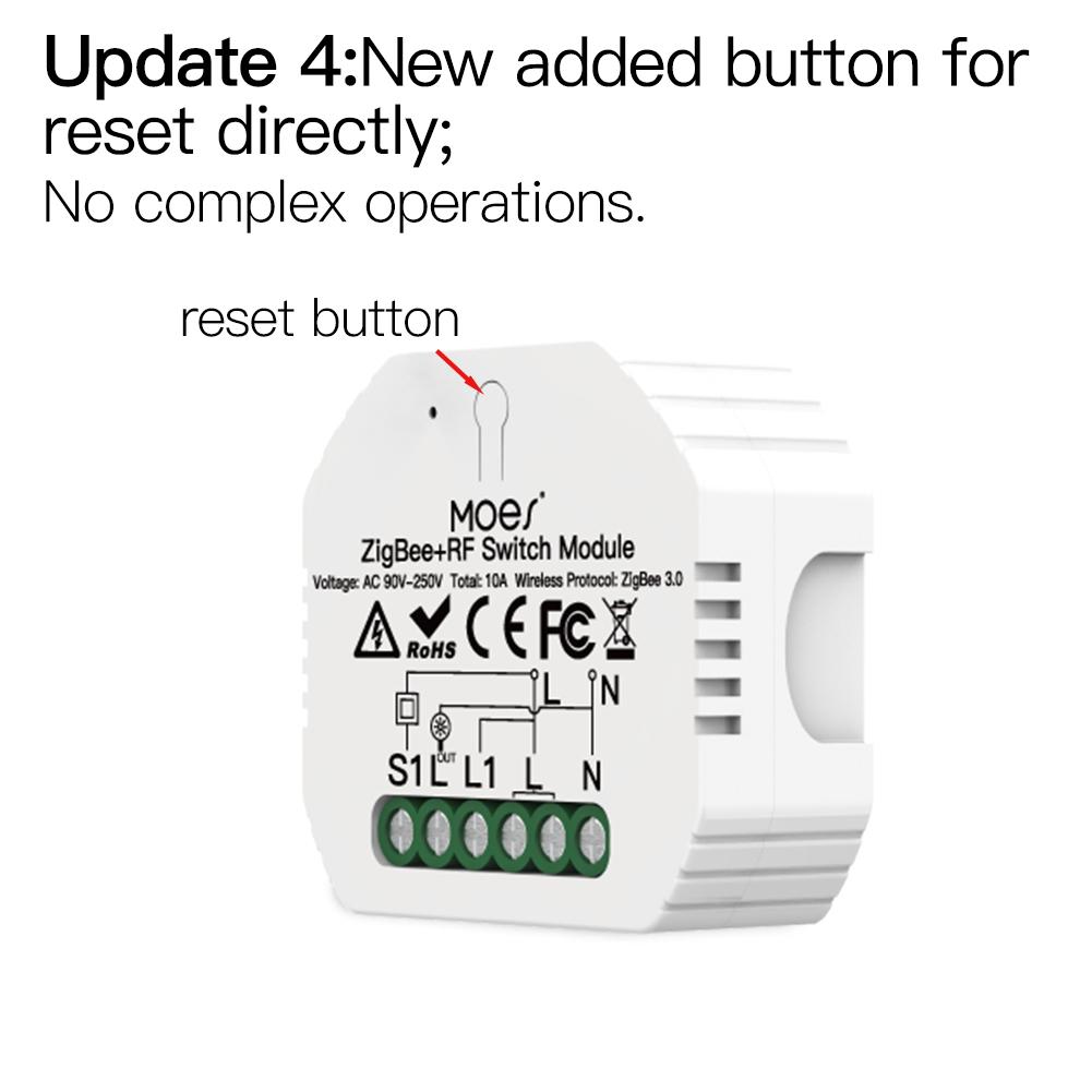 LumiMuse Tuya ZigBee 3.0 RF Switch Module, Smart Light Switch Module 1/2 Gang