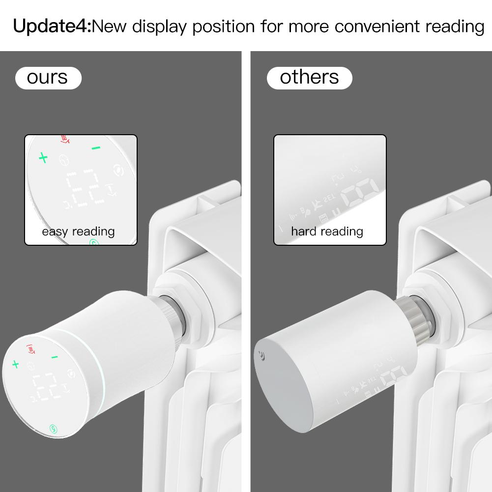 LumiMuse ZigBee Smart Radiator Valves Tuya Save Energy Black White TRV BRT 100 Mini Soft Touching Thermostatic Valve