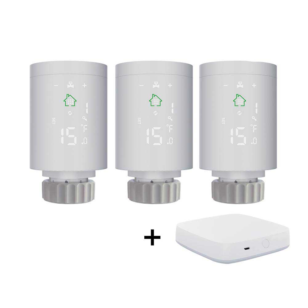 LumiMuse Smart Thermostatic Radiator Valve ZigBee LCD Curved Screen Heating Battery Powered TRV TS0601