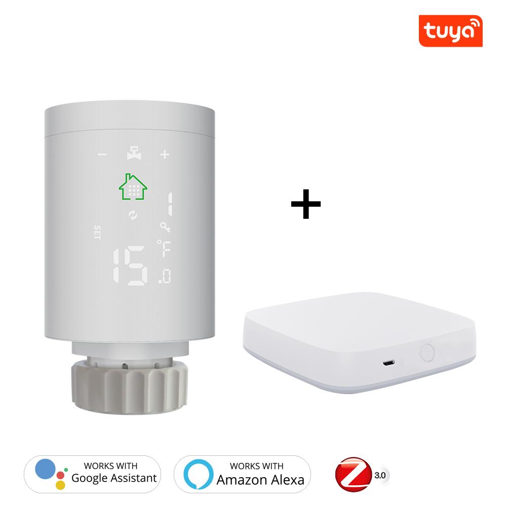 LumiMuse Smart Thermostatic Radiator Valve ZigBee LCD Curved Screen Heating Battery Powered TRV TS0601