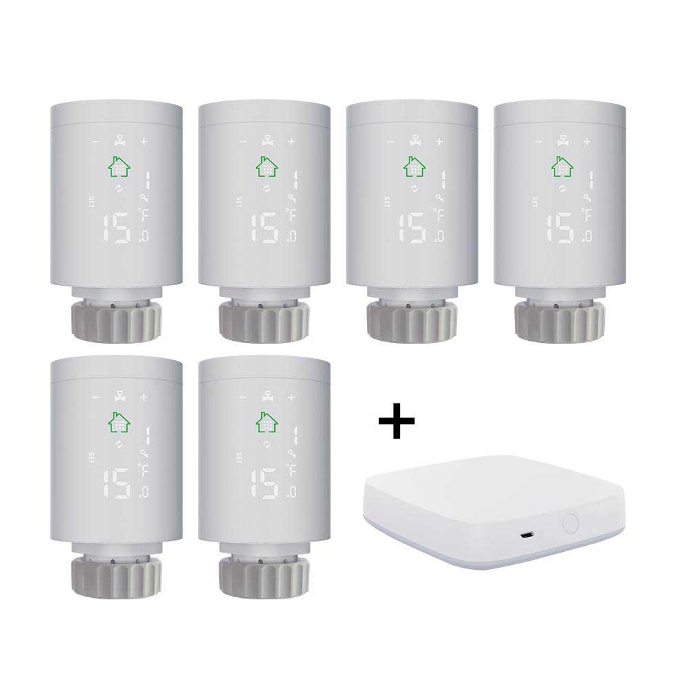 LumiMuse Smart Thermostatic Radiator Valve ZigBee LCD Curved Screen Heating Battery Powered TRV TS0601