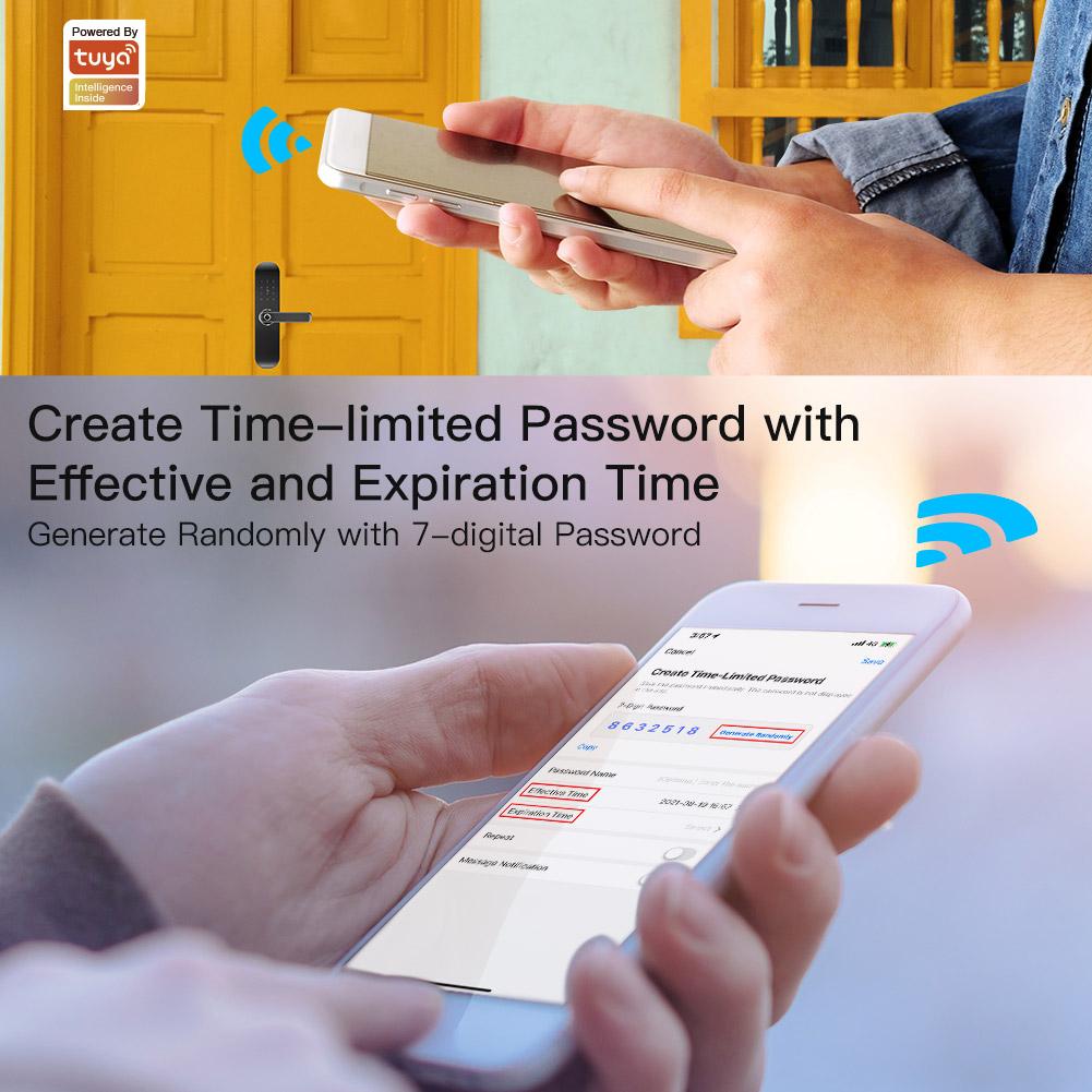 WiFi Security Smart Door Lock Multiple Unlocking Fingerprint Lock