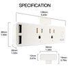 Wifi Smart US Outlet Extender Multi Plug Socket Outlet Shelf With Relay Status, Light Mode Adjustable