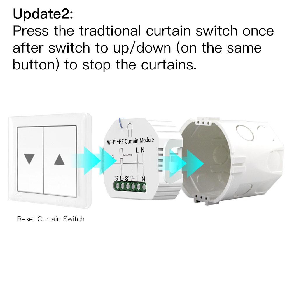 LumiMuse WiFi Mini DIY Smart Curtain Switch Module APP Voice Control Electric Curtain Motor Relay