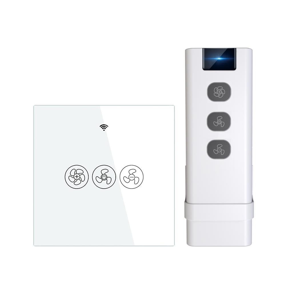 WiFi RF433 Smart Ceiling Fan Touch Switch Single Pole Neutral Wire Required  EU