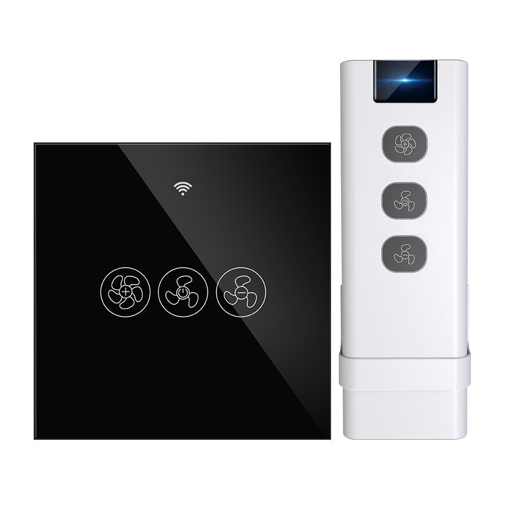 WiFi RF433 Smart Ceiling Fan Touch Switch Single Pole Neutral Wire Required  EU