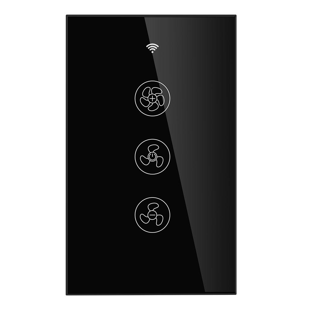 WiFi RF433 Smart Ceiling Fan Touch Switch Single Pole Neutral Wire Required US