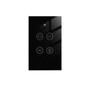 WiFi Curtain Light Switch RF433 Smart Glass Panel Curtain Light Touch Switch Single Pole Neutral Wire Required US