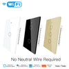 WiFi RF433 Smart Light Wall Touch Switch Single Pole No Neutral 95-130V US Standard | LumiMuse