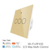 WiFi RF433 Smart Touch Light Switch 1/2/3/4 Gang 2 Way Multi-Control Neutral Wire Required EU (A Pack of 5 Boxes)