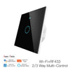 WiFi RF433 Smart Touch Light Switch 1/2/3/4 Gang 2 Way Multi-Control Neutral Wire Required EU (A Pack of 5 Boxes)