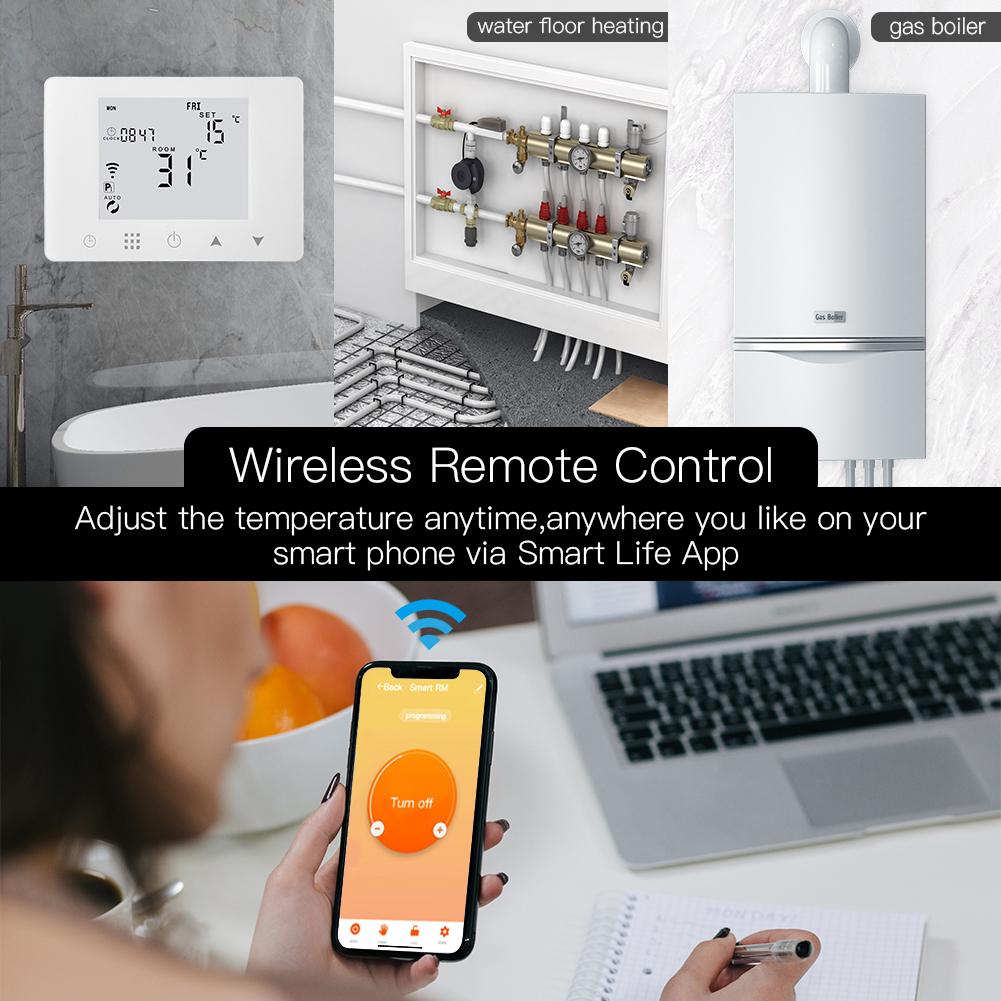 WiFi Smart LCD Wall-Hung Gas Boiler Water Underfloor Heating Temperature Controller