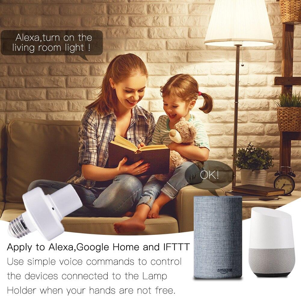 LumiMuse WiFi Smart Light Bulb Adapter Lamp Holder Base AC 85-250V Timmer Remote E27 Lampholder