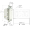 WiFi Smart In-Wall 2/3/4 Gang Light Push Button Switch US