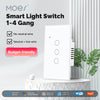 WiFi Smart Light Switch Wall Touch Glass Switch No Neutral Wire Required US Standard