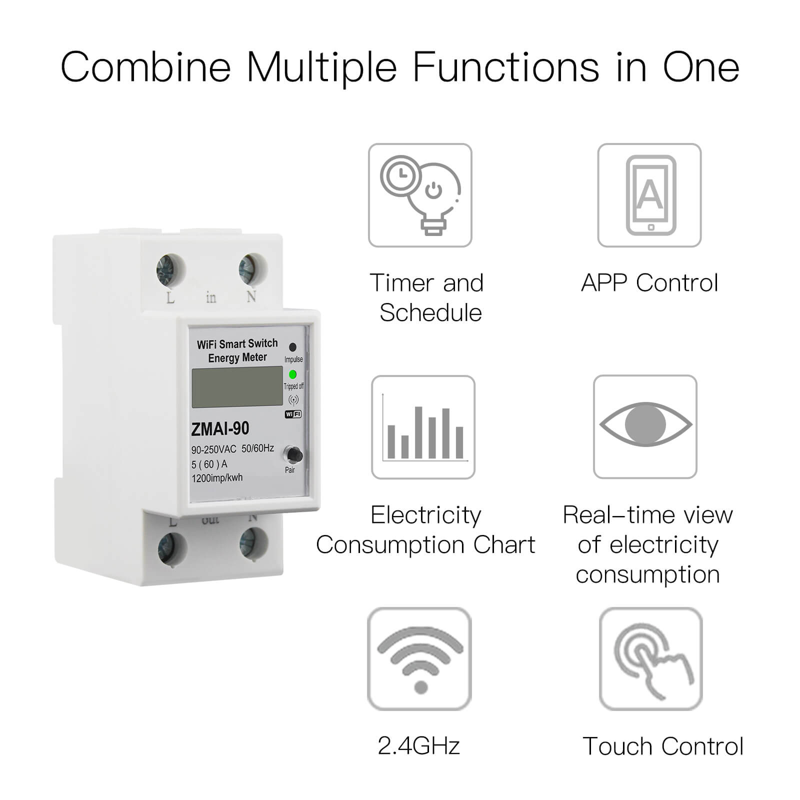 WiFi Smart  Power Consumption Energy Monitoring Meter 110V/220V