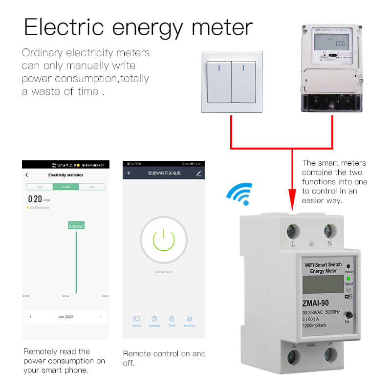 WiFi Smart  Power Consumption Energy Monitoring Meter 110V/220V