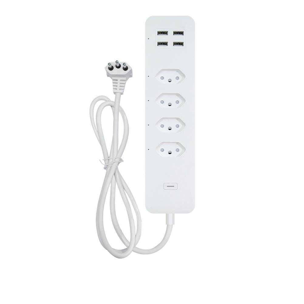 WiFi Smart Power Strip Surge Protector 4 Plug Outlets Electric Socket with USB/Type C [Brazil Version]