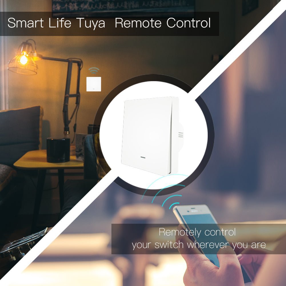 WiFi RF433 Smart Light 2 Way Multi-control Push Button Switch  Neutral Wire EU