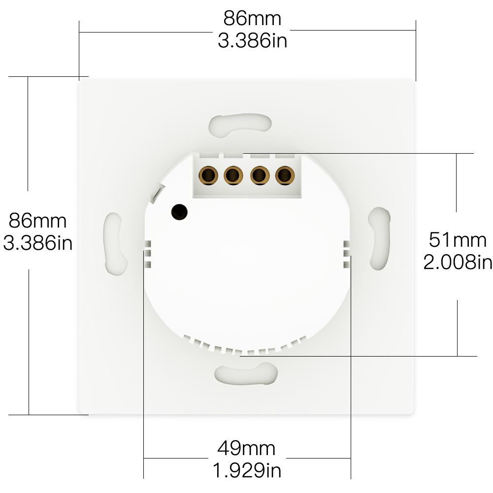 WiFi RF433 Smart Light 2 Way Multi-control Push Button Switch  Neutral Wire EU