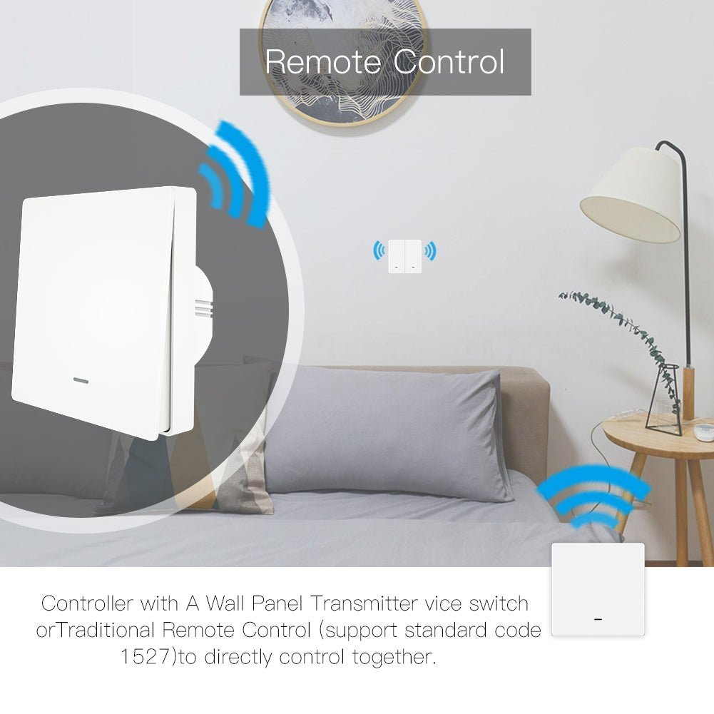 WiFi RF433 Smart Light 2 Way Multi-control Push Button Switch  Neutral Wire EU