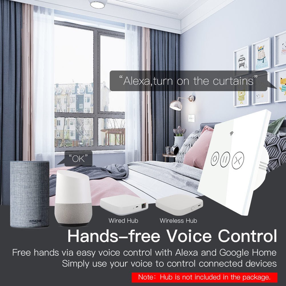 LumiMuse ZigBee Curtain Switch Smart Touch RF Roller Blinds Shutter Switch EU