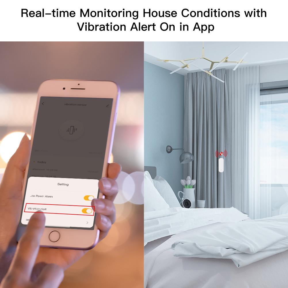 Zigbee Smart Vibration Sensor Detection Home Security System