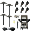 Lumimuse's Black Out Starter Kit includes High Path Lights, Urban Spotlights, a Multi-Tap Transformer, and Cable.
