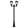 Lumimuse Solar Imperial III Double Lamp Post | Bright & Warm White